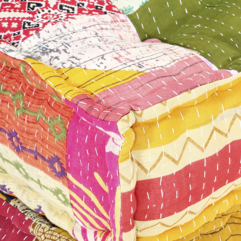 Pouf Modulare in Tessuto Patchwork - homemem39