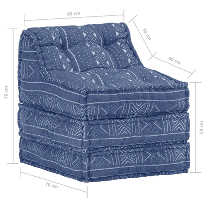 Pouf Modulare Indaco in Tessuto - homemem39