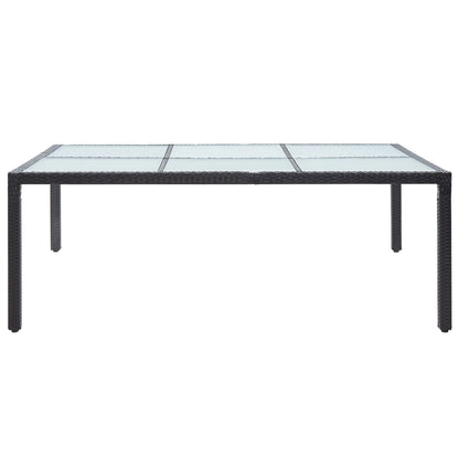 Tavolo da Pranzo da Giardino Nero 200x150x74 cm in Polyrattan - homemem39