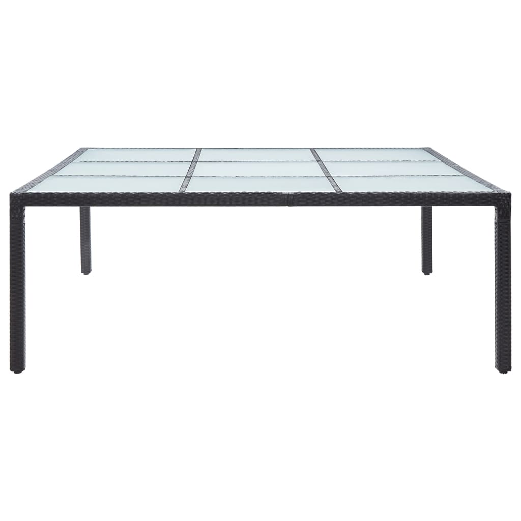 Tavolo da Giardino Nero 200x200x74 cm in Polyrattan - homemem39