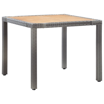 Set da Pranzo da Giardino 5 pz con Cuscini in Polyrattan Grigio - homemem39