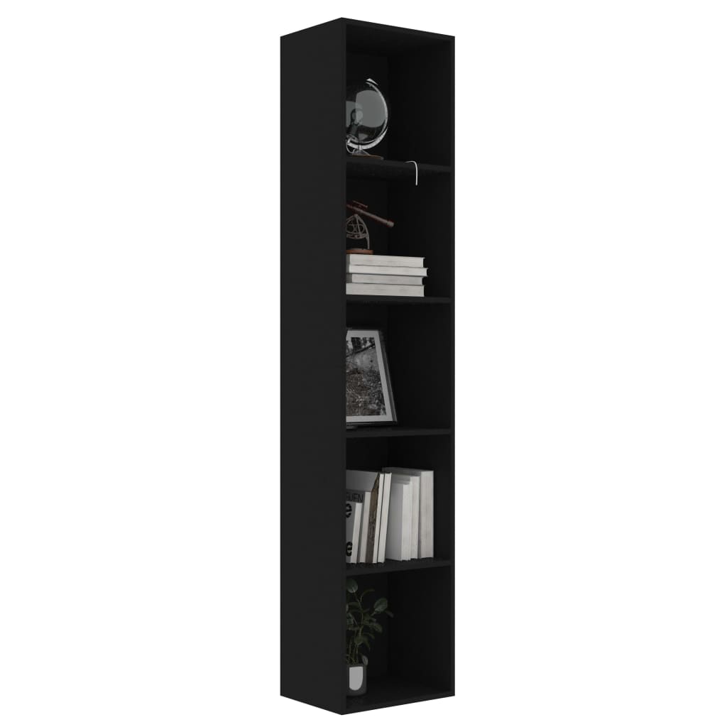 Libreria Nera 40x30x189 cm in Legno Multistrato - homemem39