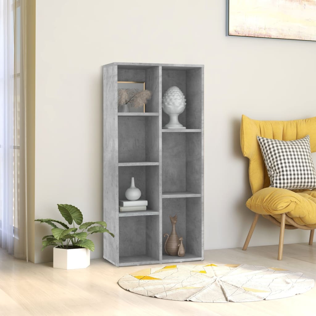 Libreria Grigio Cemento 50x25x106 cm in Legno Multistrato - homemem39