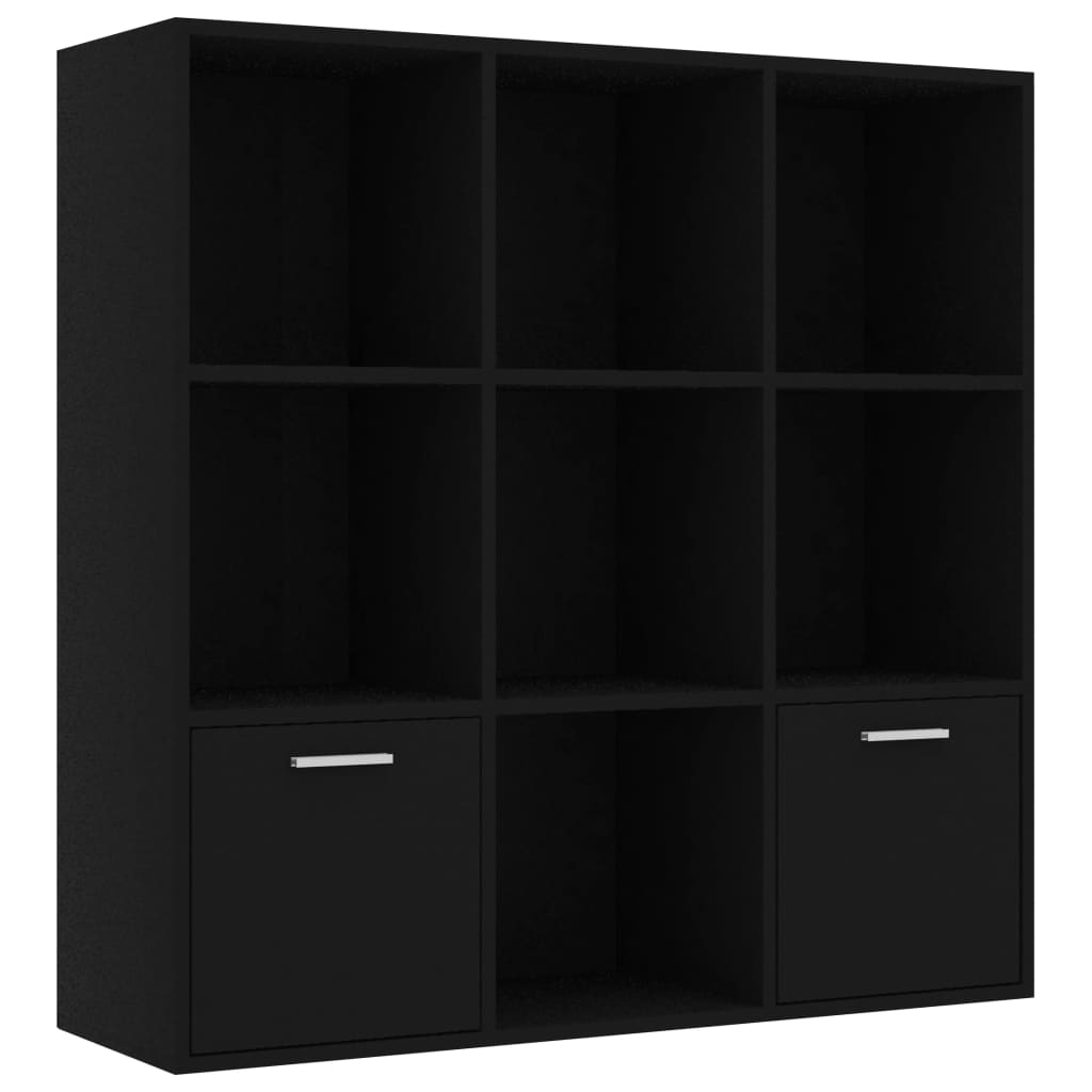 Libreria Nera 98x30x98 cm in Legno Multistrato - homemem39