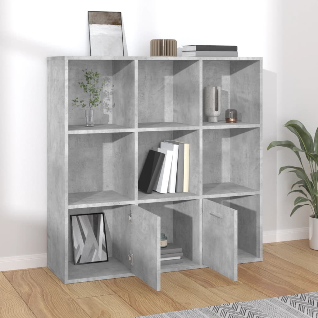 Libreria Grigio Cemento 98x30x98 cm in Legno Multistrato - homemem39