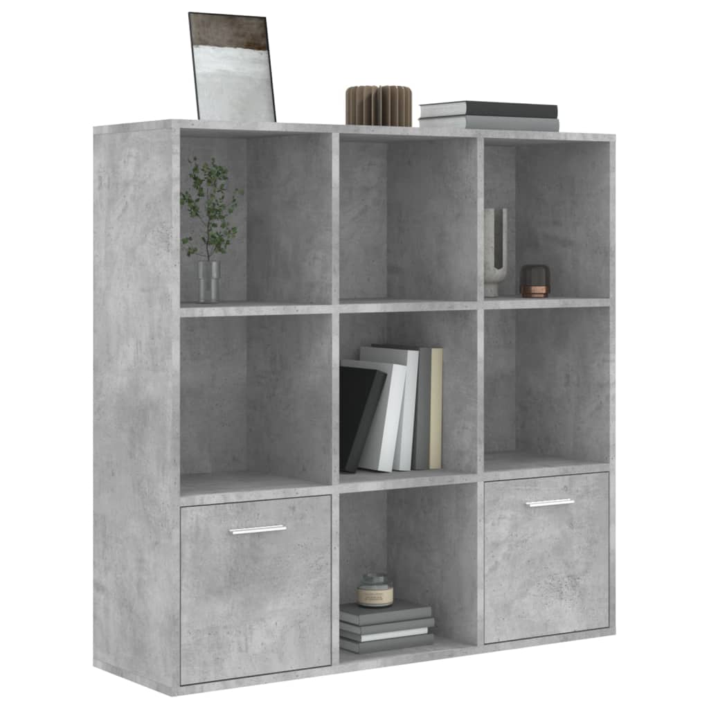 Libreria Grigio Cemento 98x30x98 cm in Legno Multistrato - homemem39