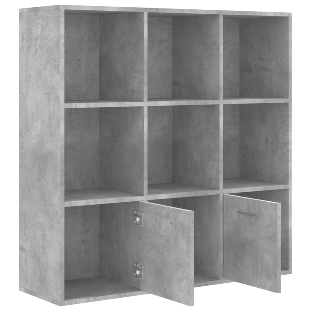 Libreria Grigio Cemento 98x30x98 cm in Legno Multistrato - homemem39