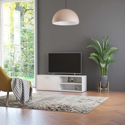 Mobile Porta TV Bianco 120x34x37 cm in Legno Multistrato - homemem39