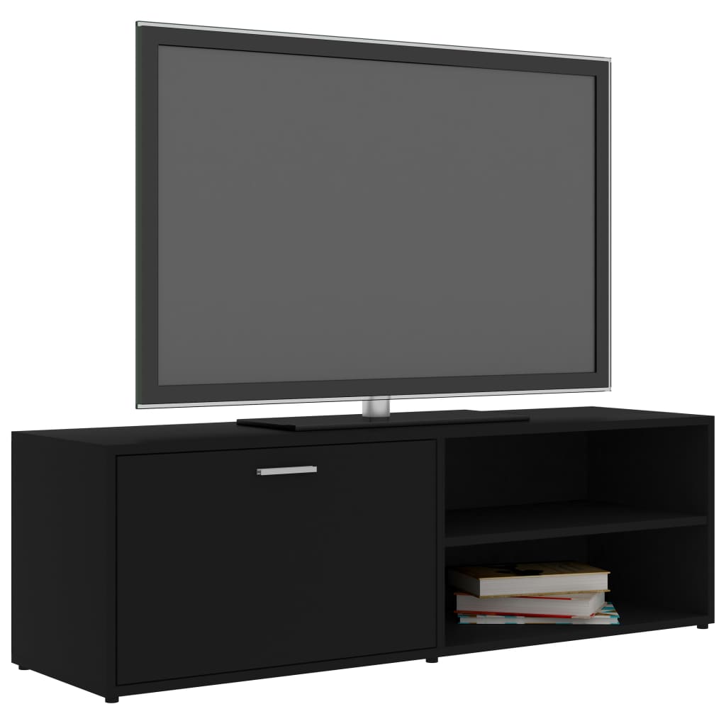 Mobile Porta TV Nero 120x34x37 cm in Legno Multistrato - homemem39