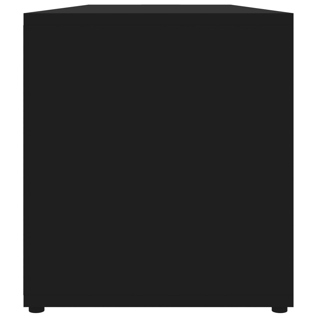 Mobile Porta TV Nero 120x34x37 cm in Legno Multistrato - homemem39