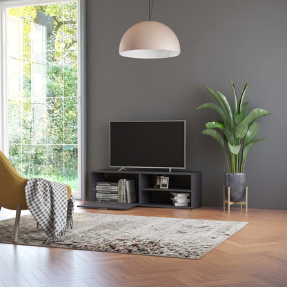 Mobile Porta TV Grigio 120x34x37 cm in Legno Multistrato - homemem39