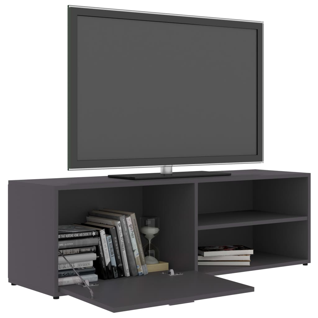 Mobile Porta TV Grigio 120x34x37 cm in Legno Multistrato - homemem39