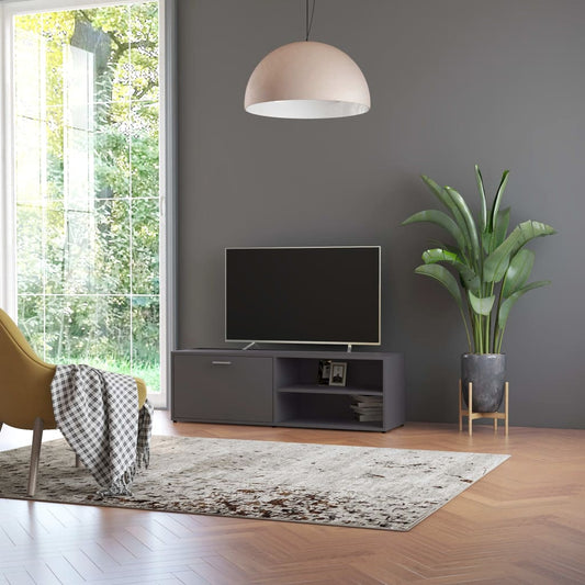 Mobile Porta TV Grigio 120x34x37 cm in Legno Multistrato - homemem39