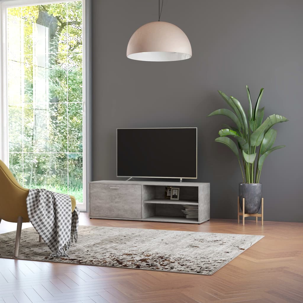 Mobile Porta TV Grigio Cemento 120x34x37cm in Legno Multistrato - homemem39