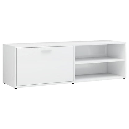 Mobile Porta TV Bianco Lucido 120x34x37 cm in Legno Multistrato - homemem39