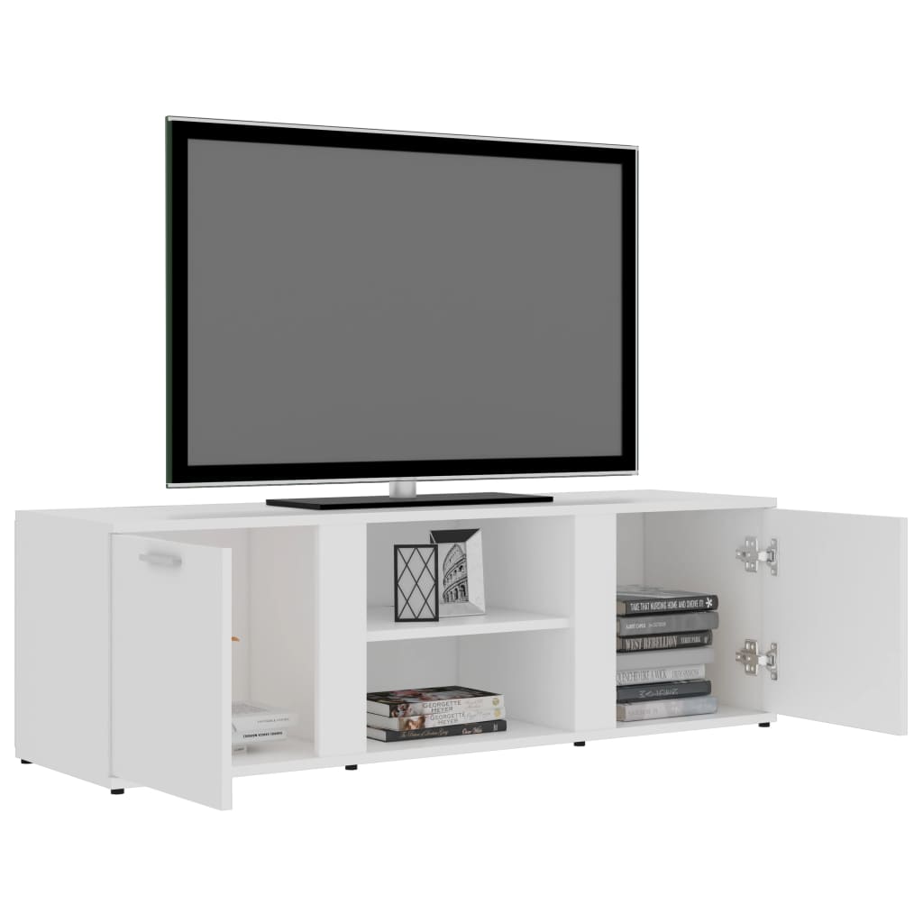 Mobile Porta TV Bianco 120x34x37 cm in Legno Multistrato - homemem39