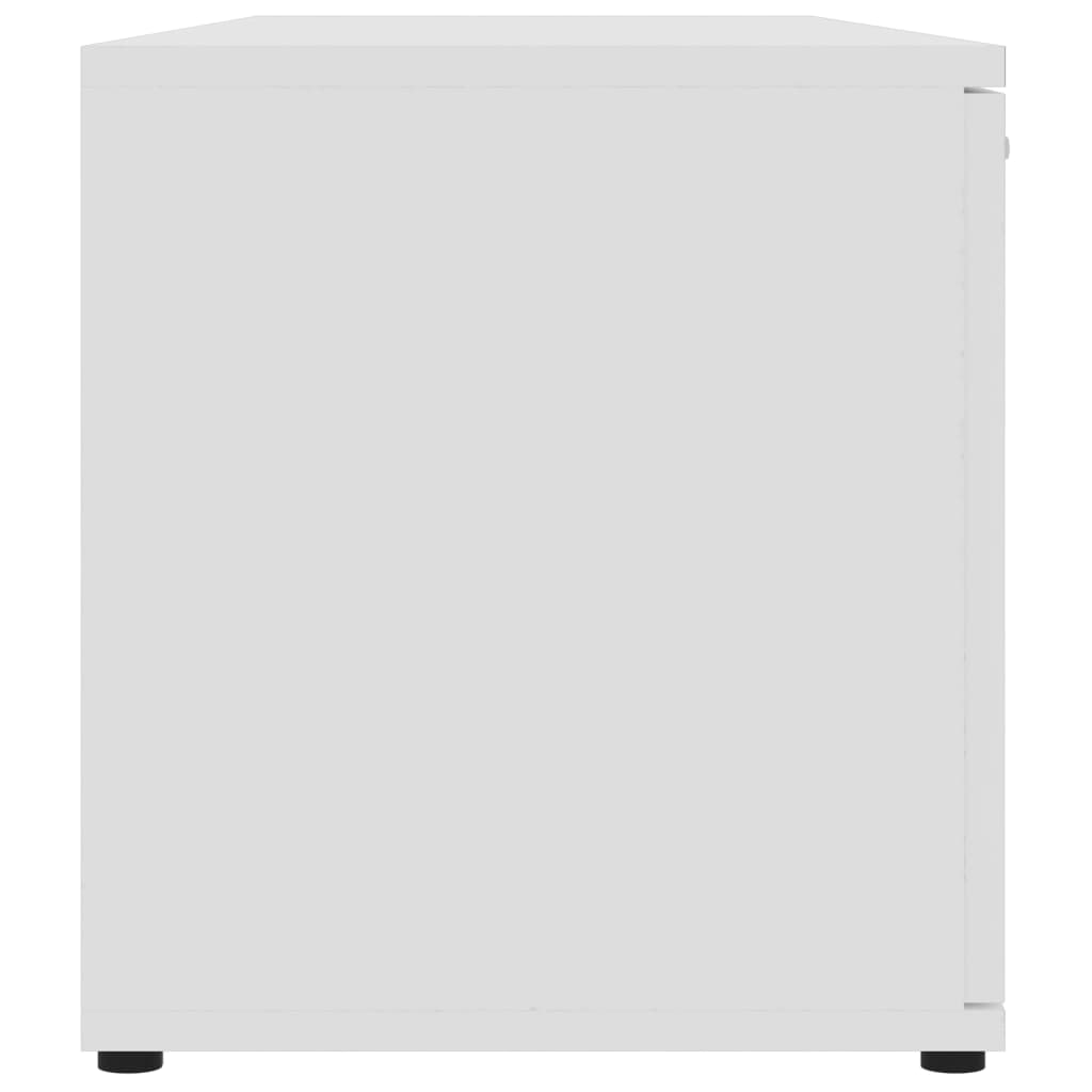 Mobile Porta TV Bianco 120x34x37 cm in Legno Multistrato - homemem39