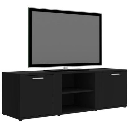 Mobile Porta TV Nero 120x34x37 cm in Legno Multistrato - homemem39