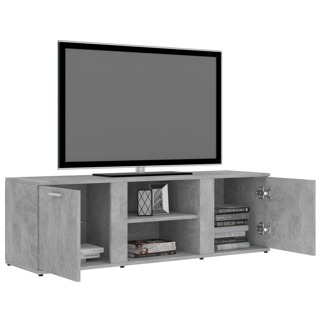 Mobile Porta TV Grigio Cemento 120x34x37cm in Legno Multistrato - homemem39