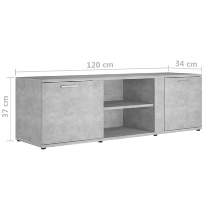 Mobile Porta TV Grigio Cemento 120x34x37cm in Legno Multistrato - homemem39