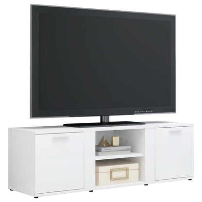 Mobile Porta TV Bianco Lucido 120x34x37 cm in Legno Multistrato - homemem39