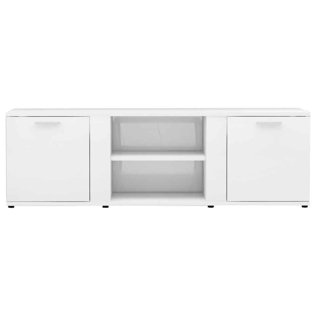 Mobile Porta TV Bianco Lucido 120x34x37 cm in Legno Multistrato - homemem39