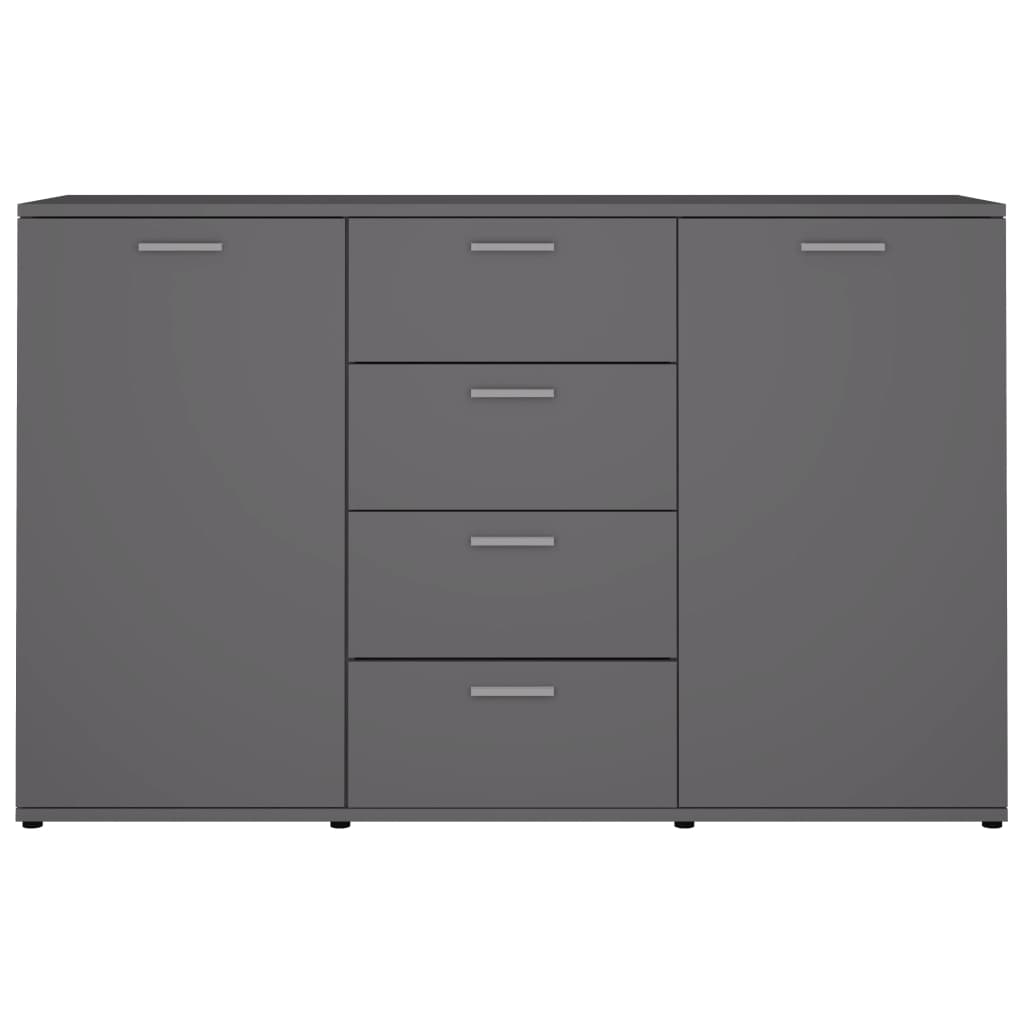 Credenza Grigia 120x35,5x75 cm in Legno Multistrato - homemem39