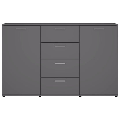 Credenza Grigia 120x35,5x75 cm in Legno Multistrato - homemem39