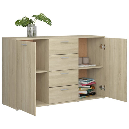 Credenza Rovere Sonoma 120x35,5x75 cm in Legno Multistrato - homemem39