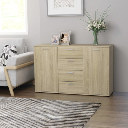 Credenza Rovere Sonoma 120x35,5x75 cm in Legno Multistrato - homemem39