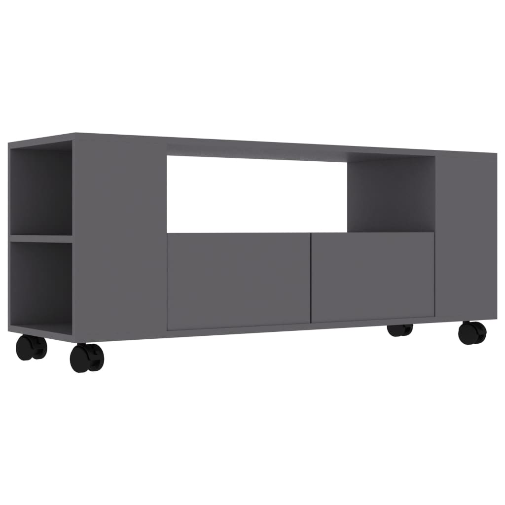 Mobile Porta TV Grigio 120x35x48 cm in Legno Multistrato - homemem39