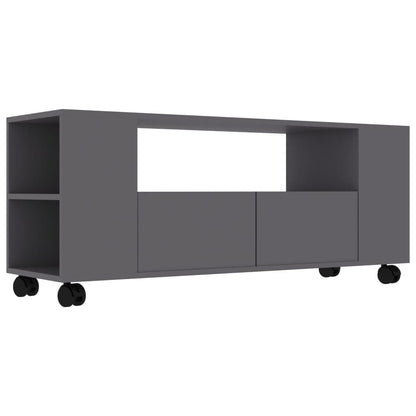 Mobile Porta TV Grigio 120x35x48 cm in Legno Multistrato - homemem39