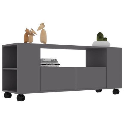 Mobile Porta TV Grigio 120x35x48 cm in Legno Multistrato - homemem39