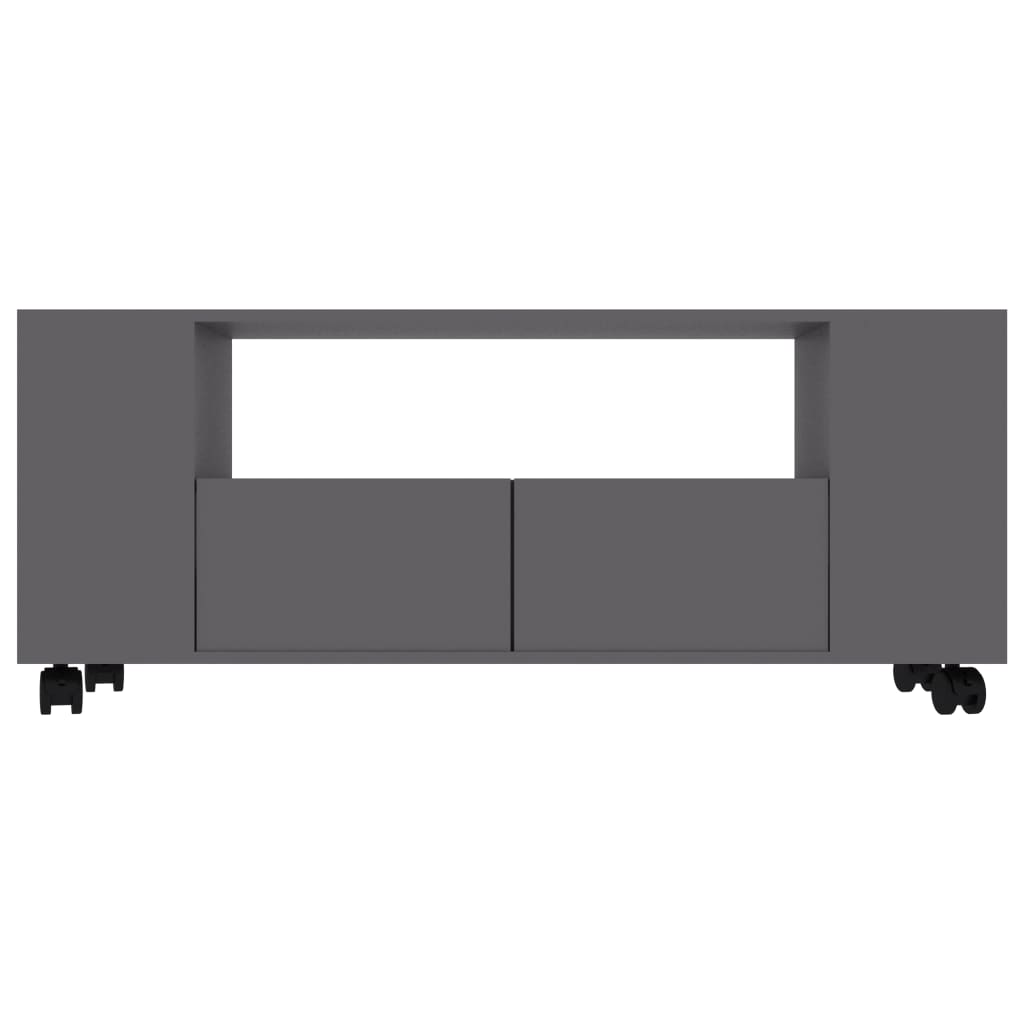 Mobile Porta TV Grigio 120x35x48 cm in Legno Multistrato - homemem39