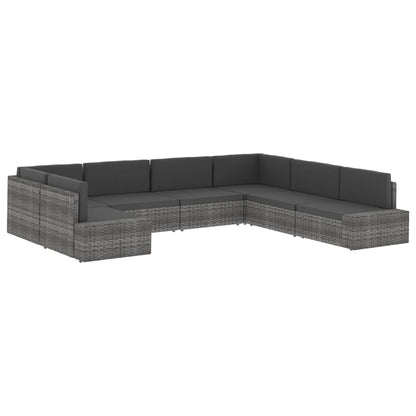 Divano ad Angolo Modulare Bracciolo Sinistro Polyrattan Marrone - homemem39