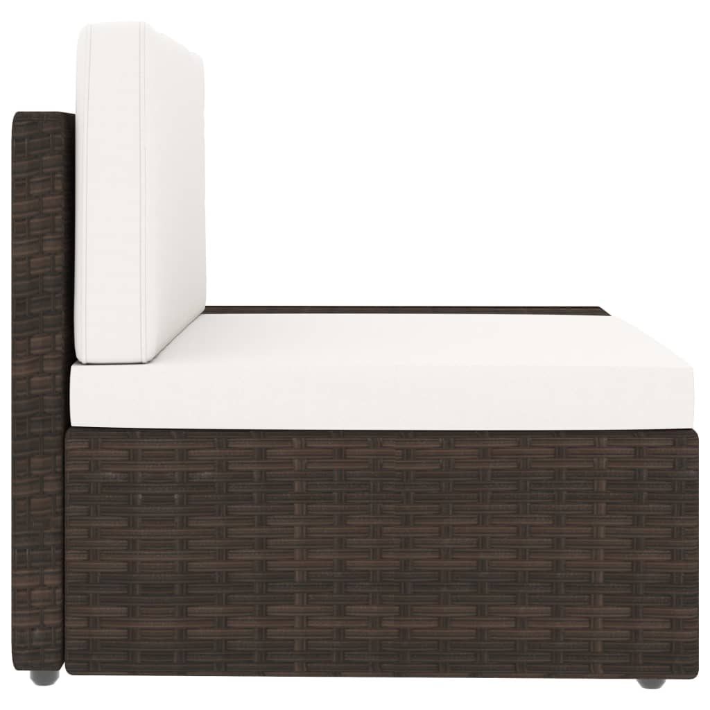 Set Divani da Giardino 3 pz in Polyrattan Marrone - homemem39