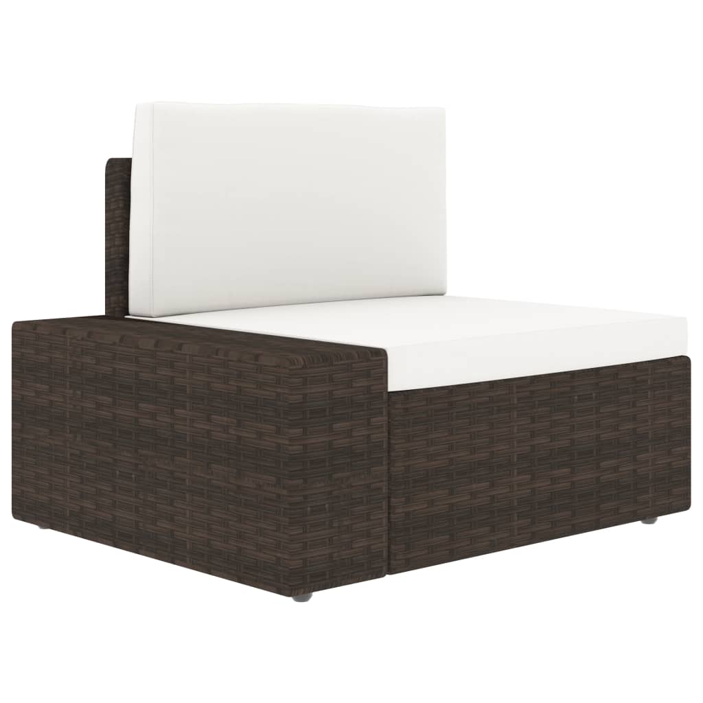 Set Divani da Giardino 3 pz in Polyrattan Marrone - homemem39