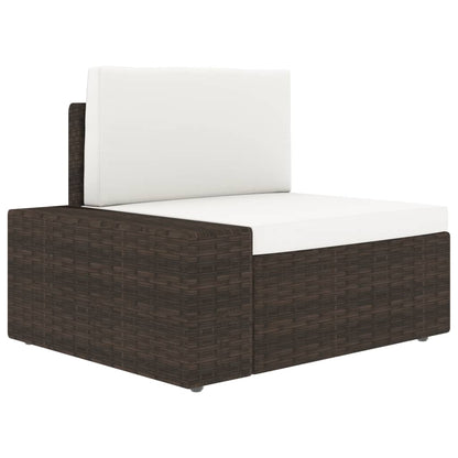 Set Divani da Giardino 3 pz in Polyrattan Marrone - homemem39