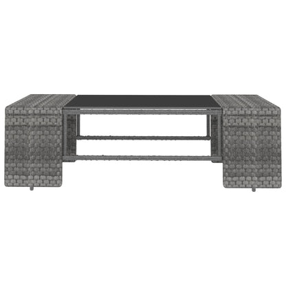 Set Divani da Giardino 2 pz in Polyrattan Grigio - homemem39