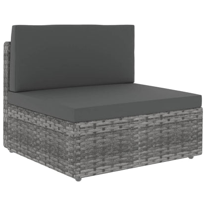 Set Divani da Giardino 2 pz in Polyrattan Grigio - homemem39