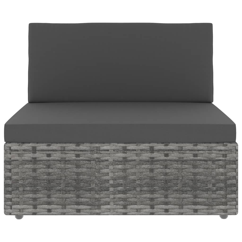 Set Divani da Giardino 2 pz in Polyrattan Grigio - homemem39