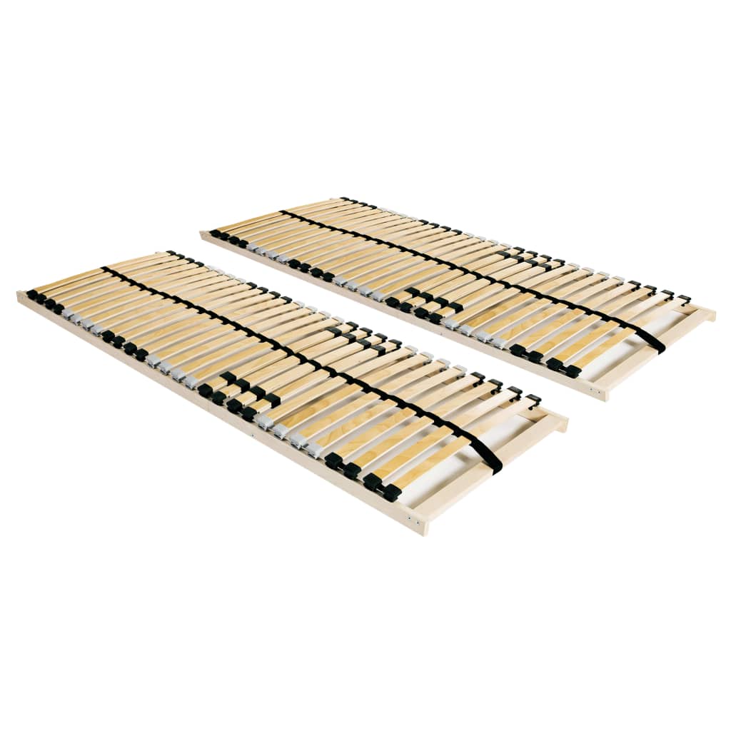 Reti a Doghe 2 pz 7 Zone con 28 Doghe in Legno 70x200 cm - homemem39