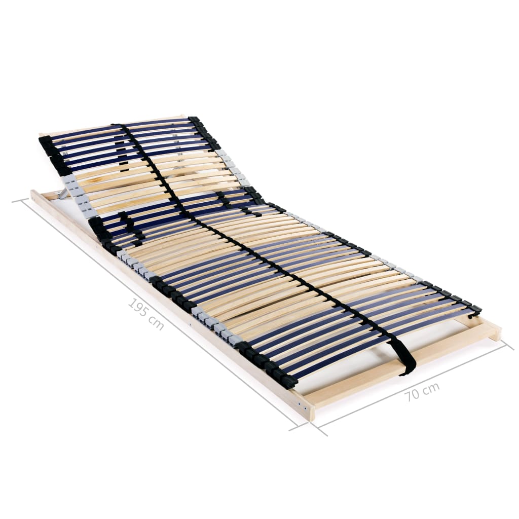 Reti a Doghe 2 pz 7 Zone con 42 Doghe in Legno 70x200 cm - homemem39