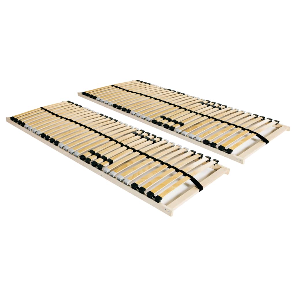 Reti a Doghe 2 pz 7 Zone con 28 Doghe in Legno 80x200 cm - homemem39