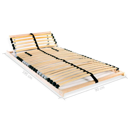 Reti a Doghe 2 pz 7 Zone con 28 Doghe in Legno 90x200 cm - homemem39