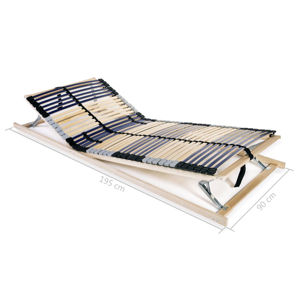 Reti a Doghe 2 pz 7 Zone con 42 Doghe in Legno 90x200 cm - homemem39