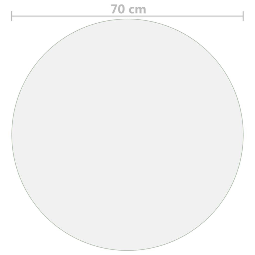 Protezione Tavolo Trasparente Ø 70 cm 2 mm PVC - homemem39