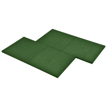 Piastrelle Anticaduta 12 pz in Gomma 50x50x3 cm Verde - homemem39