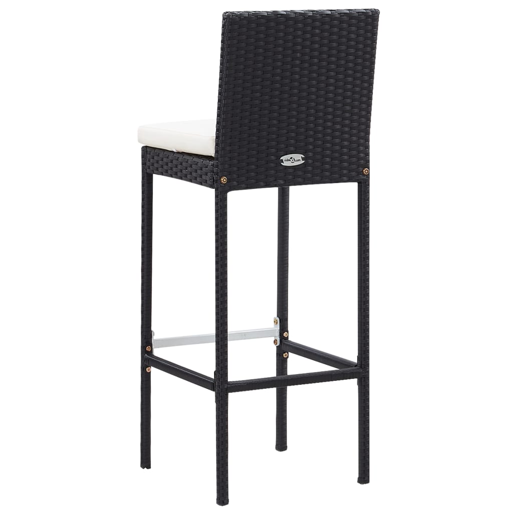 Set da Bar da Giardino 9 pz Polyrattan e Legno di Acacia Nero - homemem39