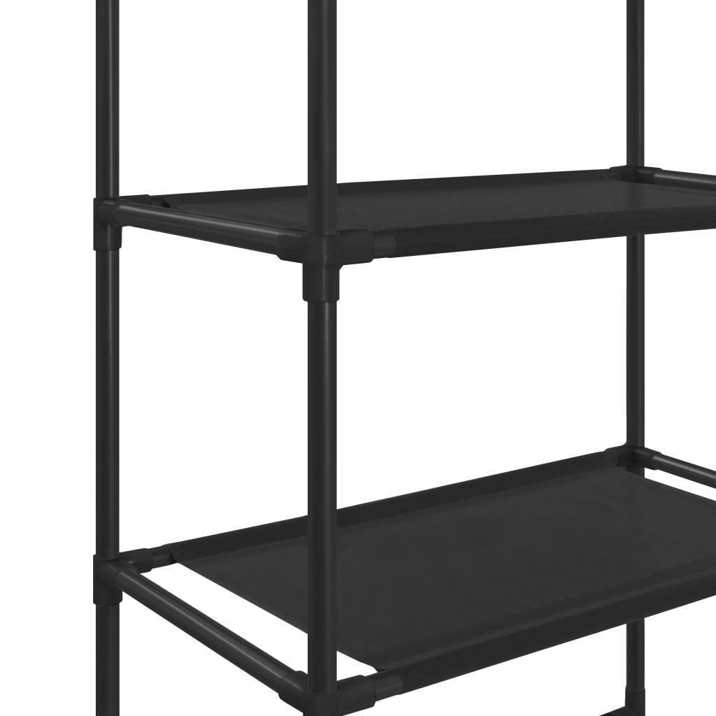 Scaffale per Bagno con 3 Ripiani Nero 53x28x169 cm - homemem39